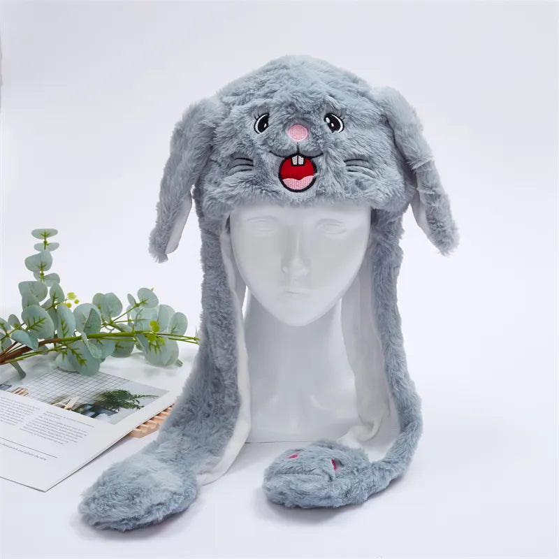 Interactieve Pluche Muts met Bewegende Oren – Zachte Hoofdbedekking voor Feest Cosplay en Verkleedpartij | Sansoti