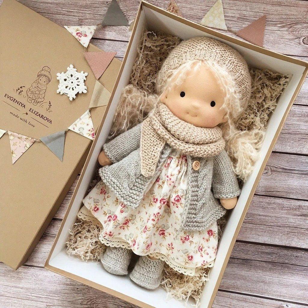 Handgemaakte Knuffelpop 35cm Zachte Vulling Katoenen Jersey Fantasiespel Creatief Speelgoed Kinderen Vanaf 2 Jaar | Sansoti