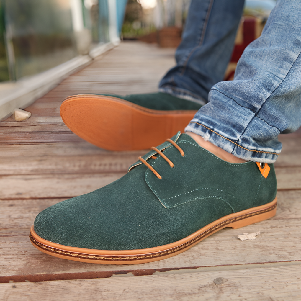 Veterschoenen Heren Vegan Suède Oxford Stijl Zwart Bruin Grijs Blauw Comfortabel Chique Casual Dagelijks | Sansoti