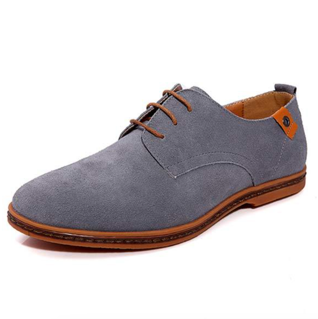 Veterschoenen Heren Vegan Suède Oxford Stijl Zwart Bruin Grijs Blauw Comfortabel Chique Casual Dagelijks | Sansoti
