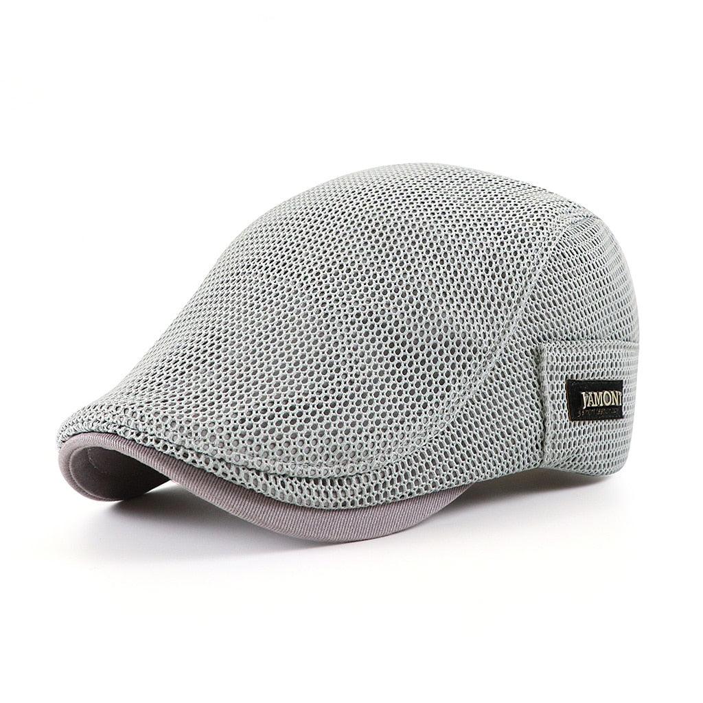 Ademende Flat Cap Heren Mesh Pet Verstelbaar Zomerpet Casual Golfpet Klassieke Stijl Lightweight Outdoorpet | Sansoti
