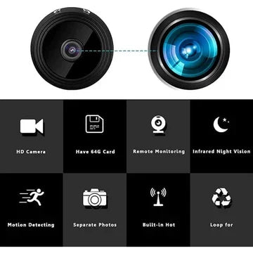 Mini Draadloze Magnetische Bewakingscamera met Livestream Audio Video Nachtzicht Wifi voor Binnen en Buiten | Sansoti