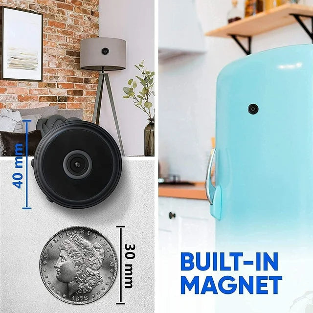 Mini Draadloze Magnetische Bewakingscamera met Livestream Audio Video Nachtzicht Wifi voor Binnen en Buiten | Sansoti