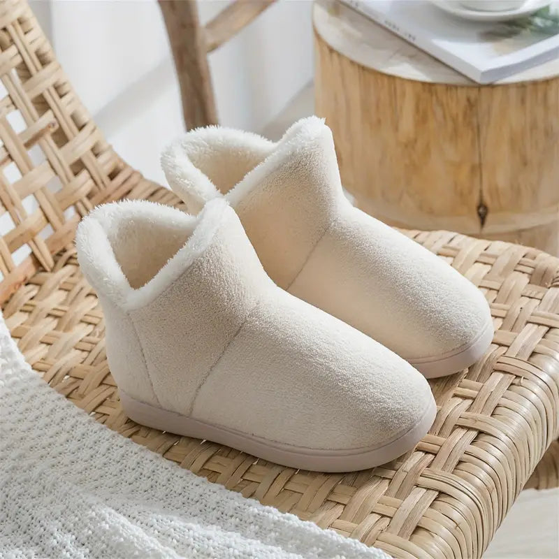 Gevoerde Enkelhoge Pantoffels voor Dames Warme Bootslippers met Antislip Zachte Zool Comfortabele Huisschoenen | Sansoti