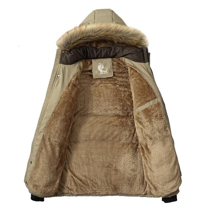 Gesteppte Winterparka Damen Herren Polyester Fleece Abnehmbare Kapuze Winddicht Wasserdicht Outdoor | Sansoti