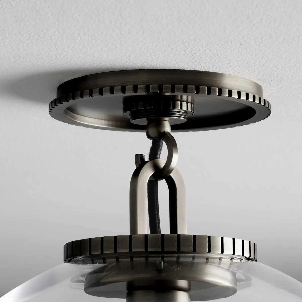 Deckenleuchte aus kugelförmigem Glas und Stahl, modernes Design, Leuchte für Wohnzimmer, Schlafzimmer und Esszimmer, stimmungsvolle Pendelbeleuchtung | Sansoti