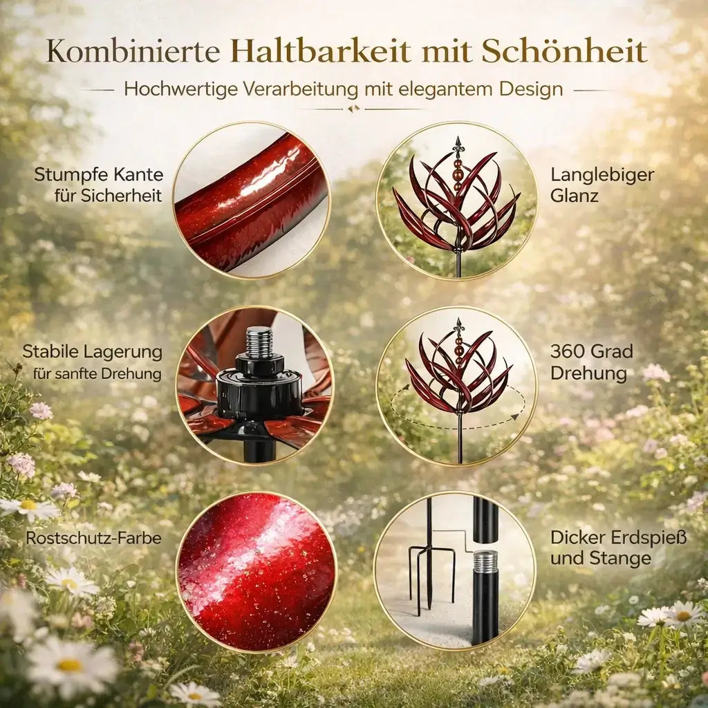 Lotus-Wetterfahne aus Metall, Gartendekoration, Windrichtungsanzeiger, Außendekoration, Garten, Dach, robuster Stahl, wetterbeständiges Design | Sansoti