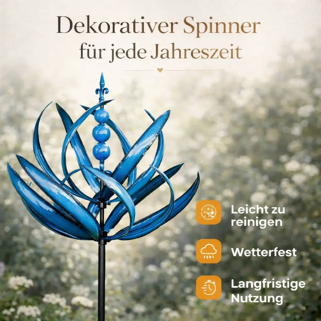 Lotus-Wetterfahne aus Metall, Gartendekoration, Windrichtungsanzeiger, Außendekoration, Garten, Dach, robuster Stahl, wetterbeständiges Design | Sansoti