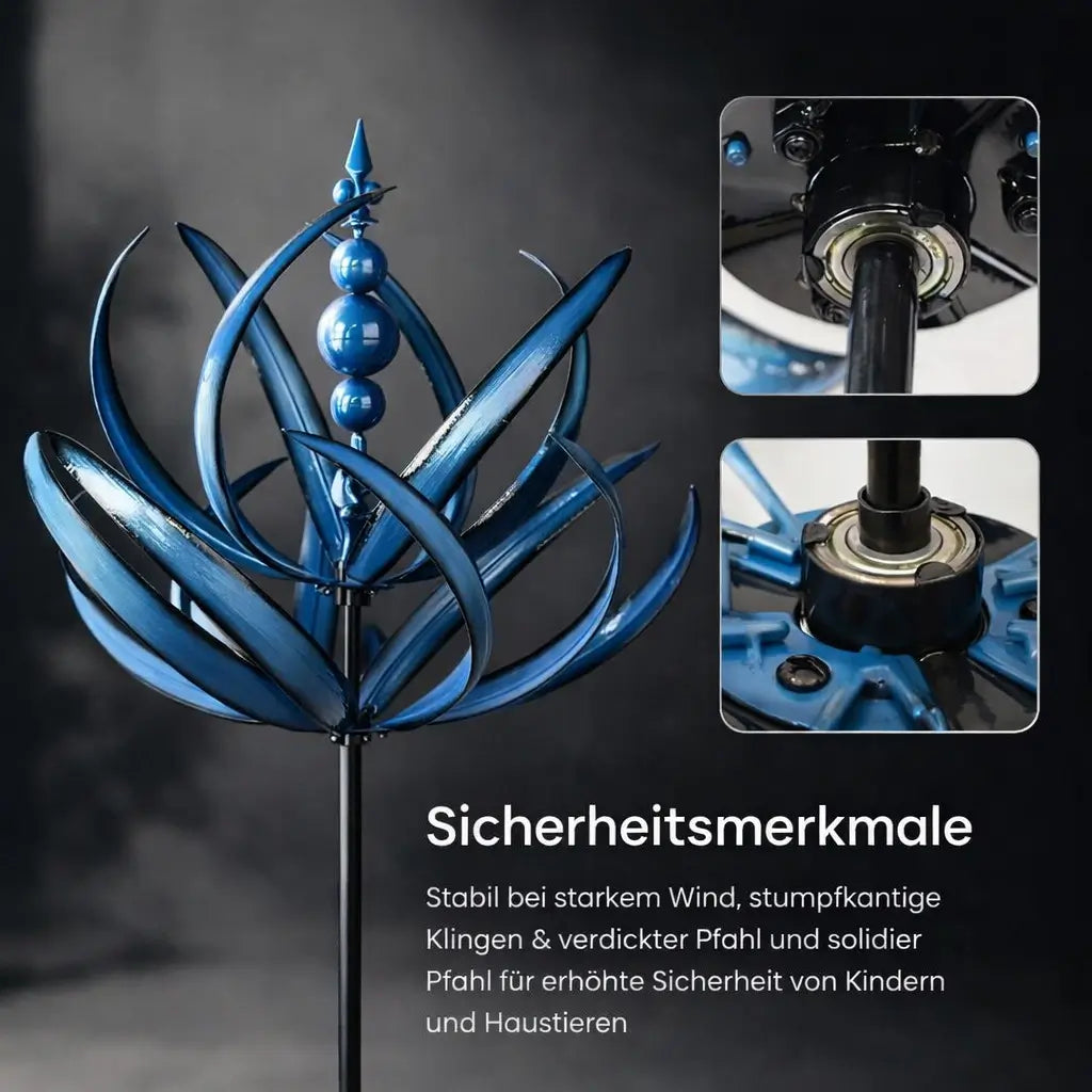 Lotus-Wetterfahne aus Metall, Gartendekoration, Windrichtungsanzeiger, Außendekoration, Garten, Dach, robuster Stahl, wetterbeständiges Design | Sansoti