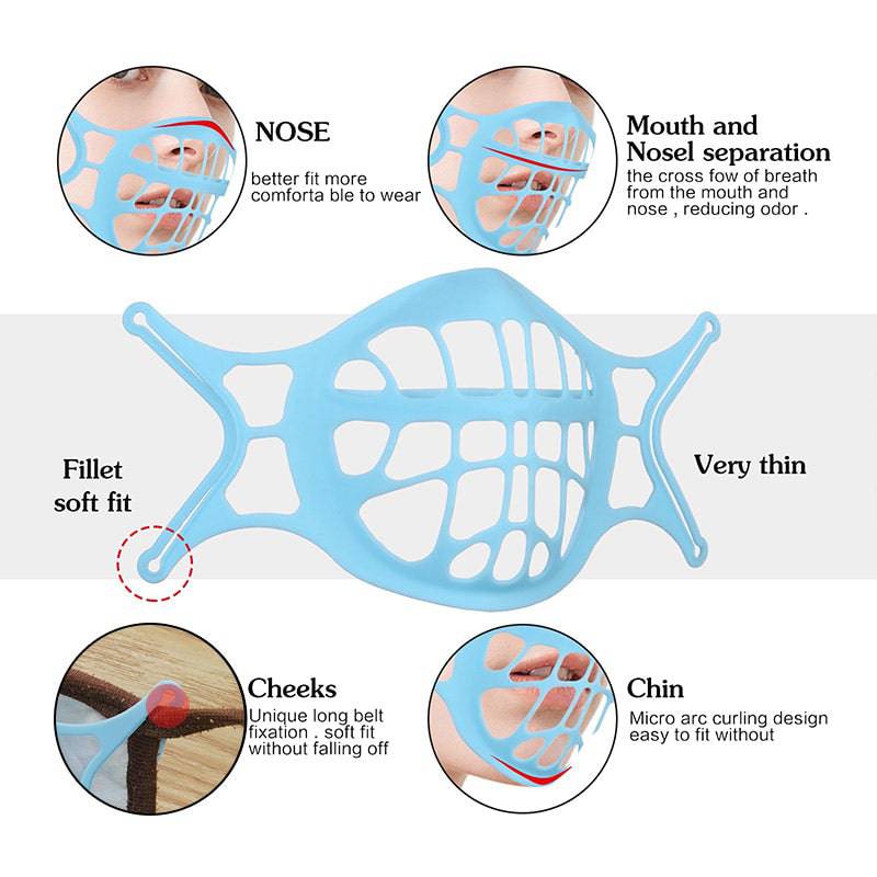 Siliconen 3D Mondkaphouder - Extra Ademruimte & Comfortabel Dragen - Herbruikbaar - Beschermt Make-up | Sansoti