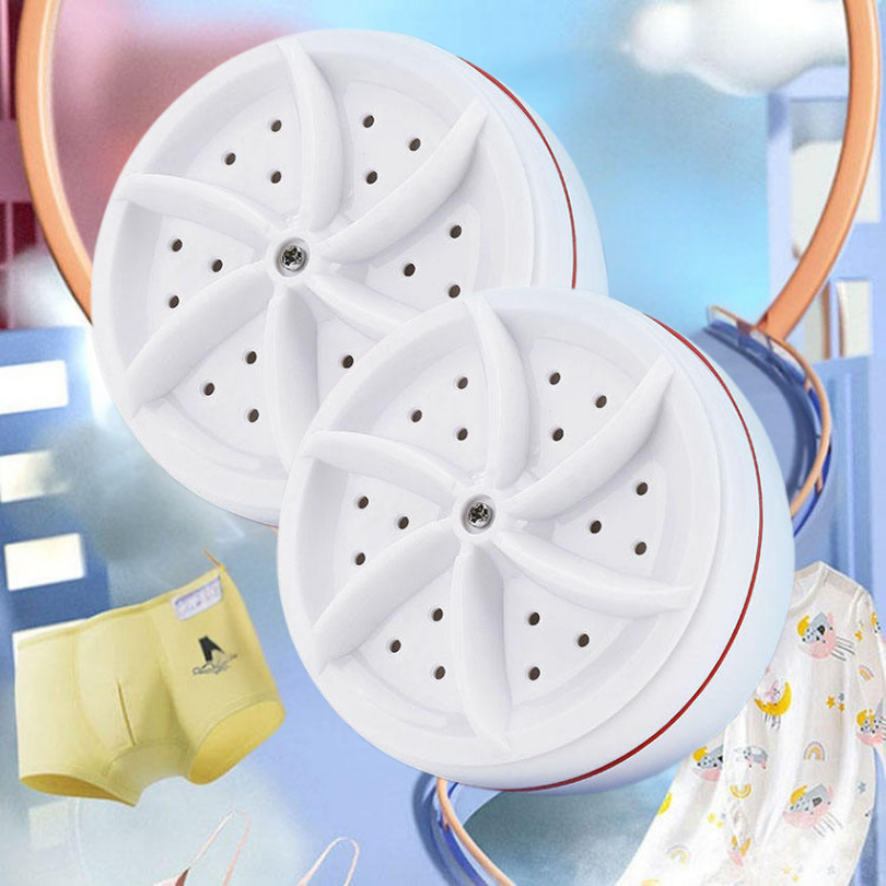 Portable Mini Washing Machine 10x10cm White ABS 4 Wash Modes for Camping Travel Home Underwear Small Laundry | Sansoti