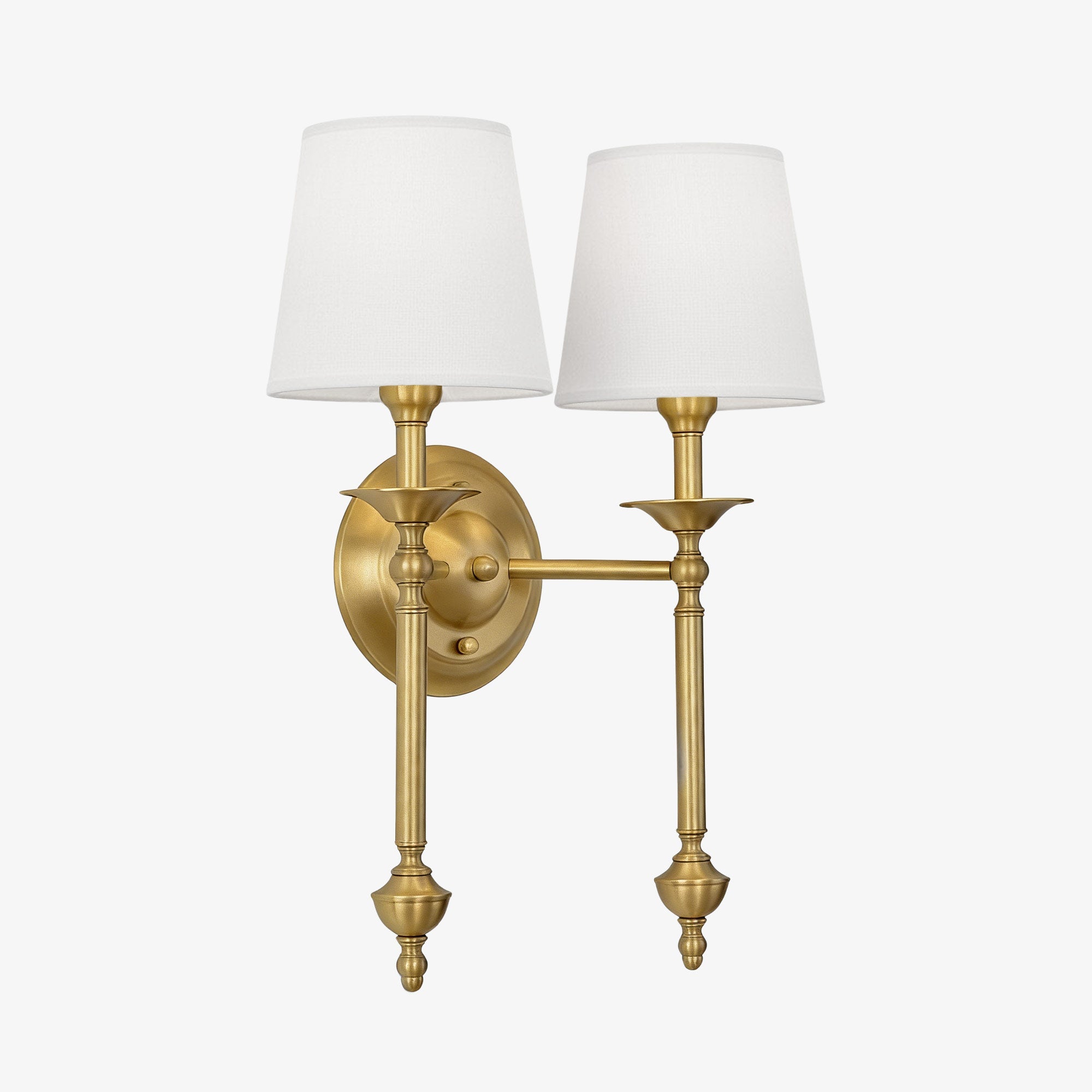 Stoffen Wandlamp met Vintage Koperen Afwerking – Sfeervolle Verlichting voor Hal, Slaapkamer en Woonkamer | Sansoti