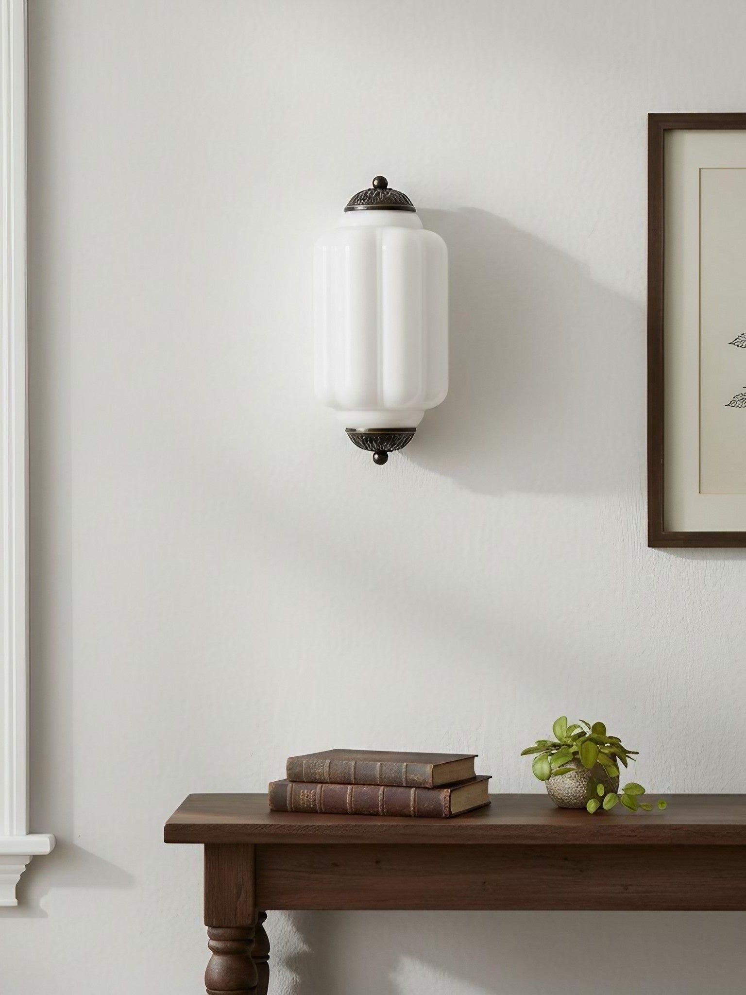 Wandlamp Melkglas voor Slaapkamer Gang Scandinavische Stijl | Sansoti