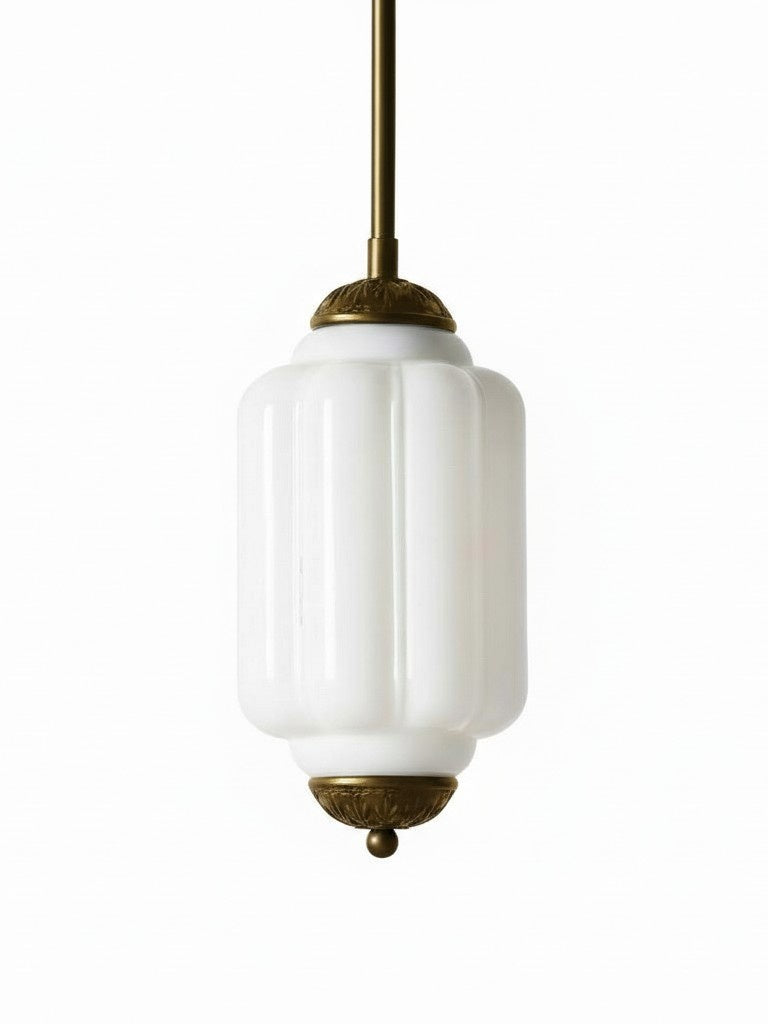 Vintage Glazen Hanglamp met Nostalgische Uitstraling – Verfijnde Verlichting voor Eetkamer en Keuken | Sansoti