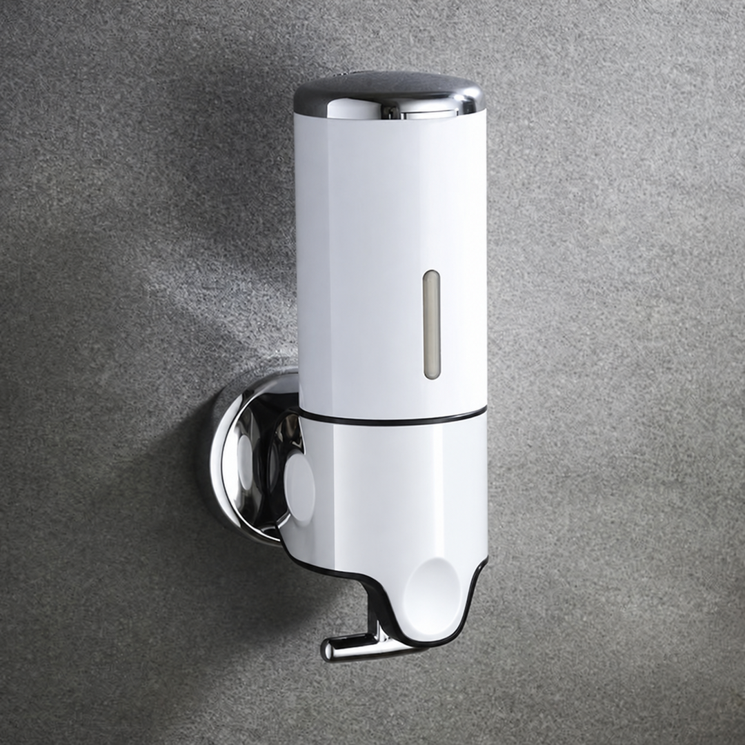 Distributeur mural de savon en acier inoxydable 500 ml – Flacon-pompe pour salle de bains et douche – Système de rangement hygiénique pour savon | Sansoti