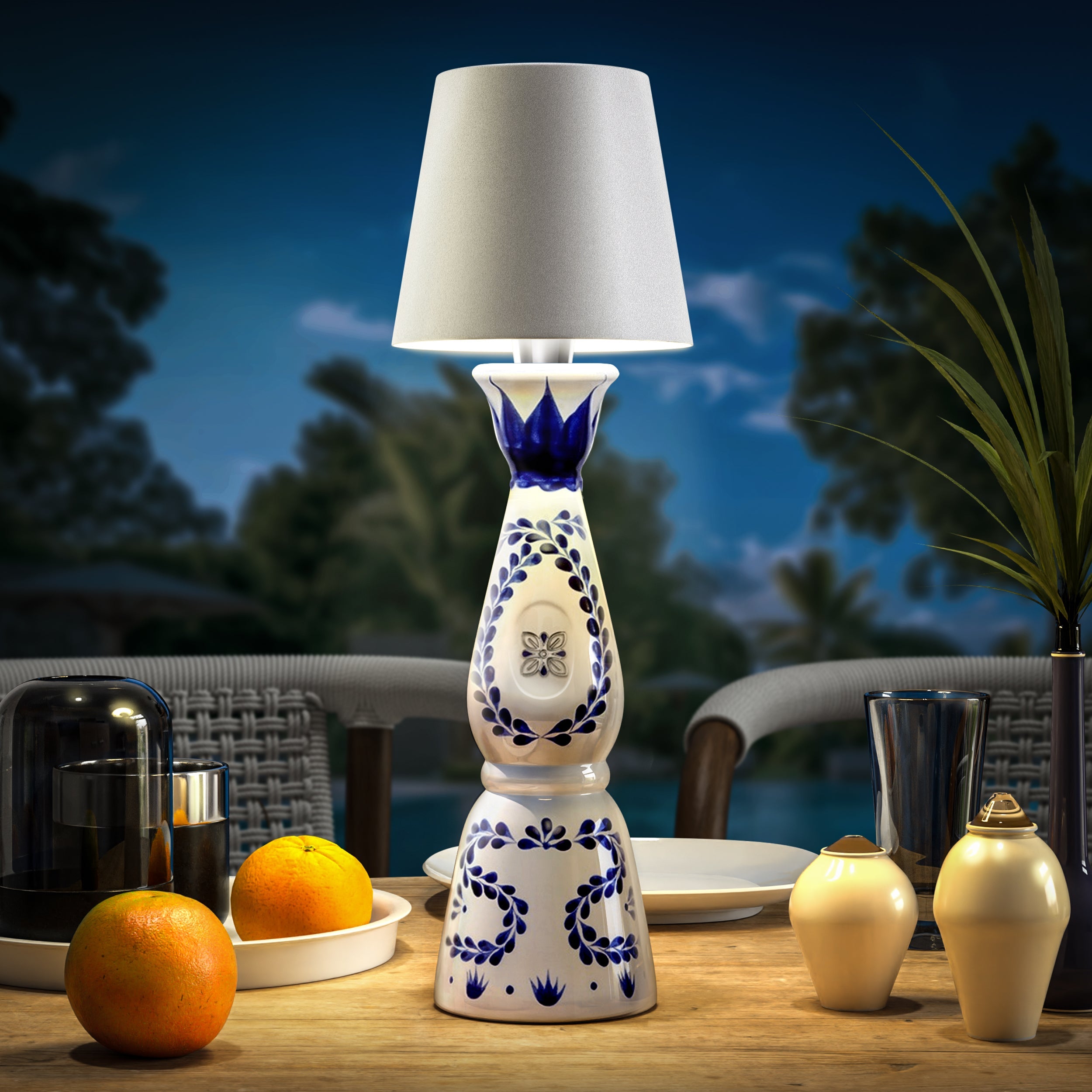 Flessenlamp Draadloos Oplaadbaar LED Zwart 3000K USB-C Tafellamp Wijnfles Bar Sfeerverlichting | Sansoti