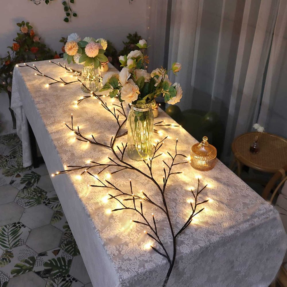 Wilgentakken Verlichting met 144 LEDs — Decoratieve Tak met Dimmer 200cm | Sansoti