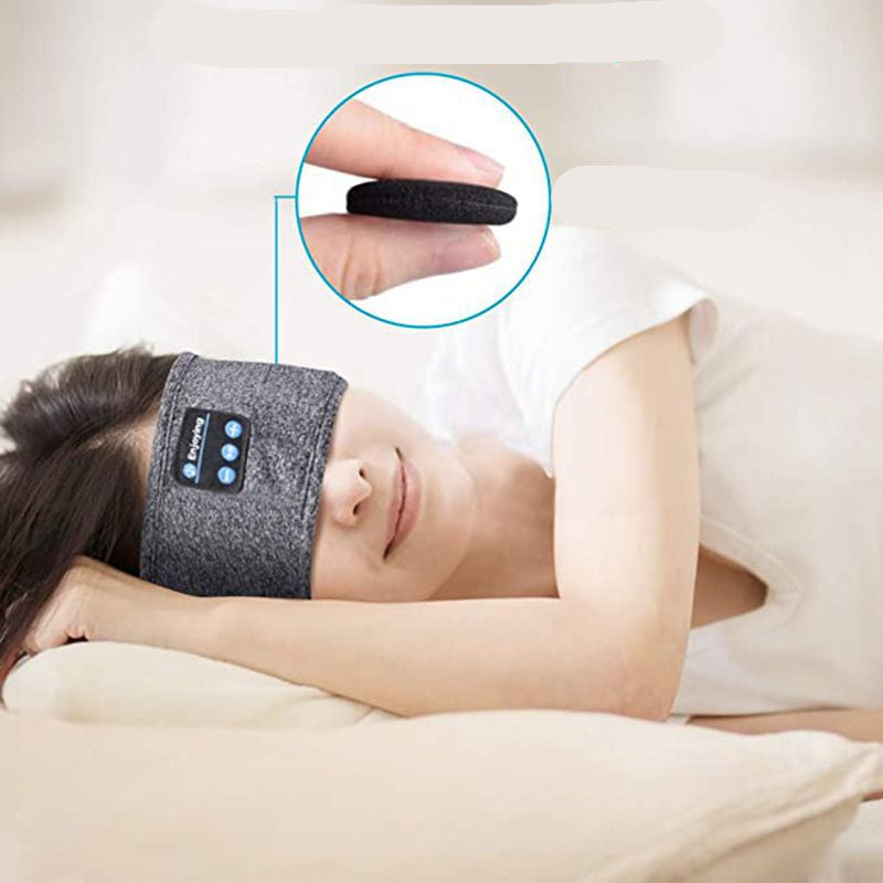 Draadloze Slaap Hoofdband met Bluetooth Speakers Grijs Zwart Yoga Sport Hardlopen Comfortabel Ademend | Sansoti