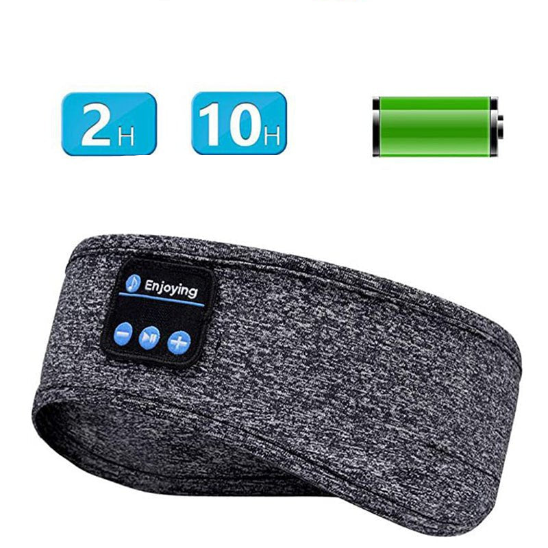 Draadloze Slaap Hoofdband met Bluetooth Speakers Grijs Zwart Yoga Sport Hardlopen Comfortabel Ademend | Sansoti