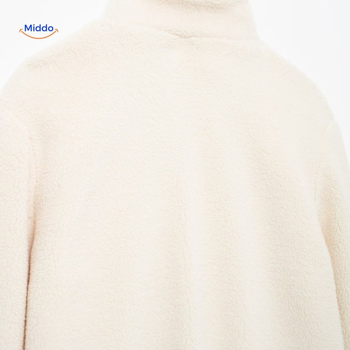 Manteau d’hiver teddy pour femme à col montant - Veste imitation laine d’agneau douce - Beige marron kaki - Modèle chaud pour l’hiver | Sansoti
