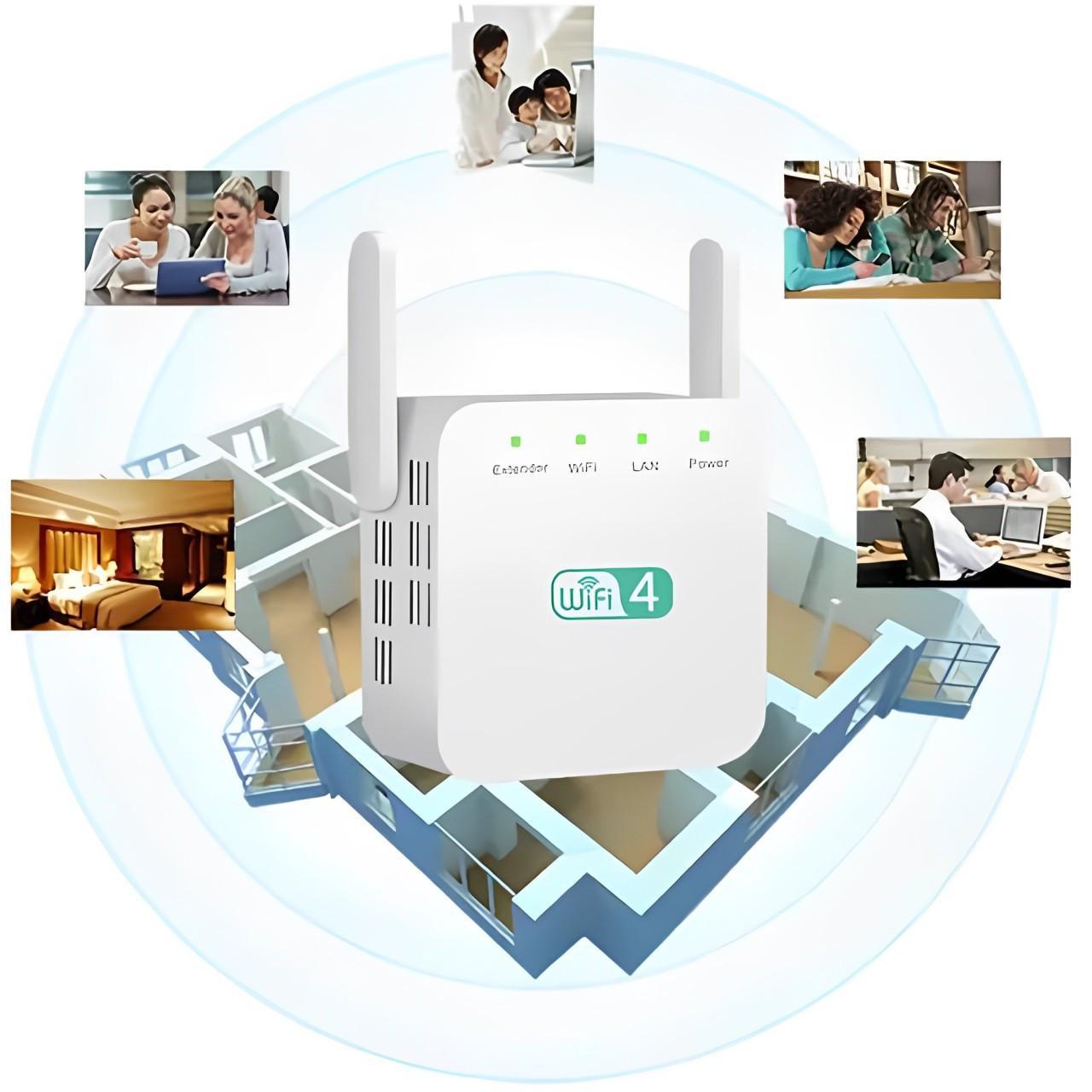Wifi Versterker 300Mbps 2.4GHz Met Ethernet Poort Repeater Access Point | Sansoti