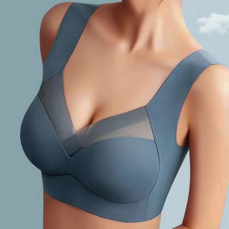 Bequemer Damen-BH nahtloser Tragekomfort Dunkelblau Schwarz Beige Rosa Blau Optimale Unterstützung | Sansoti