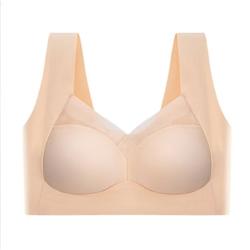 Bequemer Damen-BH nahtloser Tragekomfort Dunkelblau Schwarz Beige Rosa Blau Optimale Unterstützung | Sansoti
