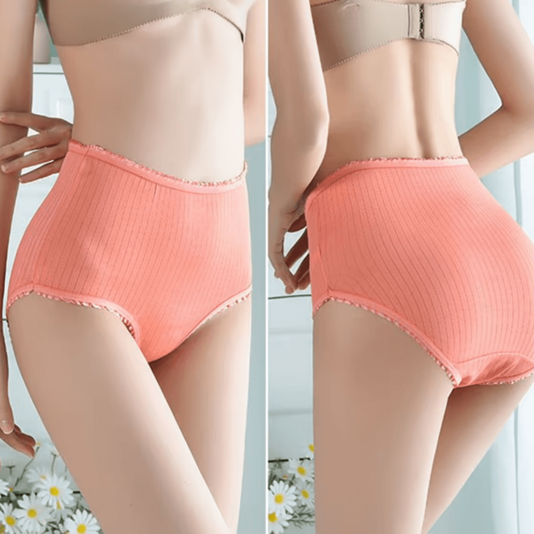 Dames Lekvrije Ondergoed 3-Pack Ademend Comfortabel Onzichtbare Bescherming High-Waist Periodeslip Menstruatie | Sansoti