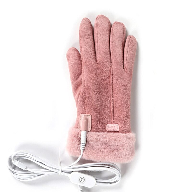 Beheizbare Damenhandschuhe mit wiederaufladbarem Akku und Fleecefutter, Touchscreen-Winterhandschuhe | Sansoti