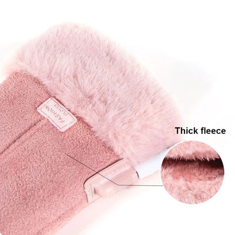 Beheizbare Damenhandschuhe mit wiederaufladbarem Akku und Fleecefutter, Touchscreen-Winterhandschuhe | Sansoti