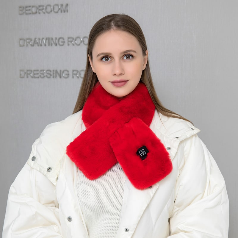 Verwarmbare Neksjaal met Kunstbont USB Verwarming Drie Temperatuurstanden Winter Warmte Accessoire Dames | Sansoti