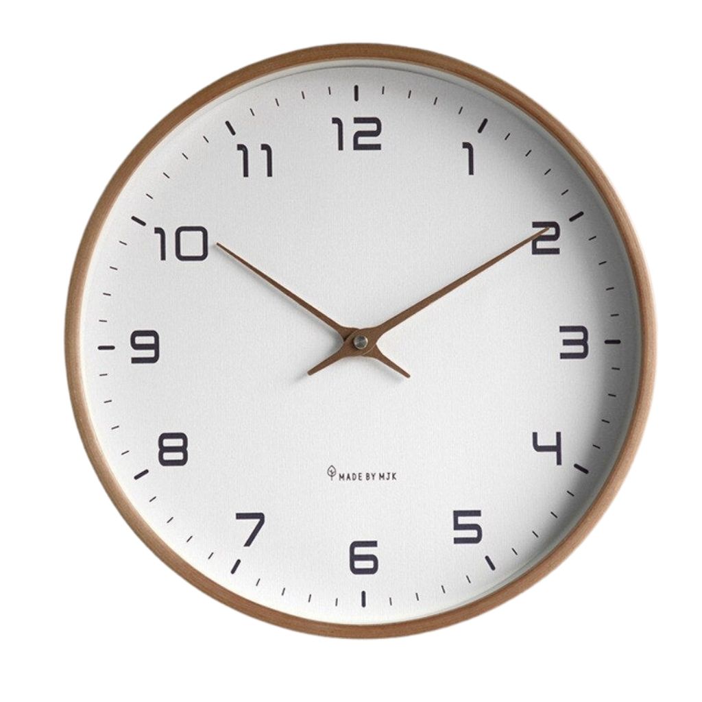 Houten Wandklok Scandinavisch Minimalistisch Stil 25cm 30cm Rond | Sansoti