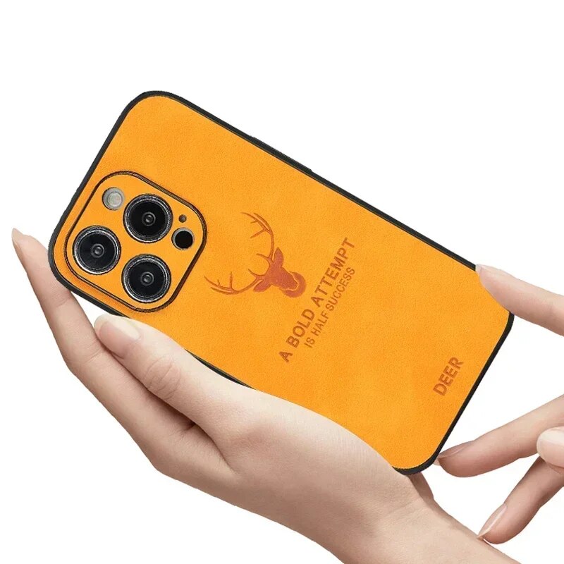 Smartphone Hoesje in Leerlook — Slank Design met Valbescheming & MagSafe-Compatibiliteit voor iPhone 16/15/14/13/12 | Sansoti