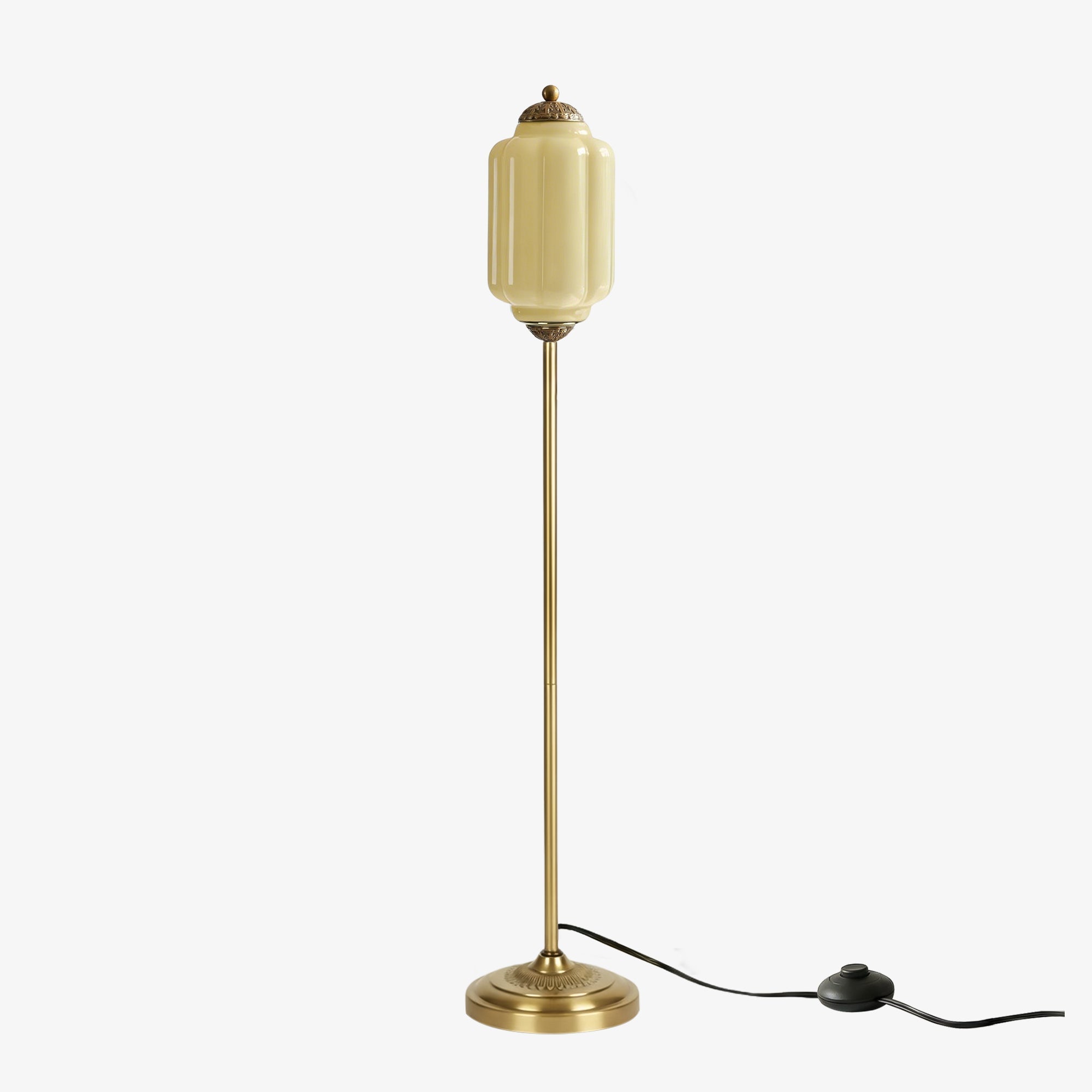 Decoratieve Glazen Pompoen Vloerlamp Retro Organische Stijl Woonkamer Staande Lamp | Sansoti