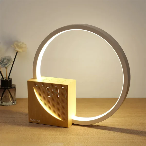 Touch Alarm Clock with Night Light – Touch Control Lighting and Alarm Function White Bedroom | Sansoti