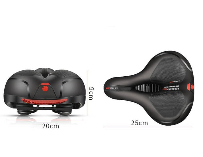 Fietszadel Met Geldemping Ergonomisch Comfort Zwart Voor Lange Ritten Ademend Waterdicht | Sansoti
