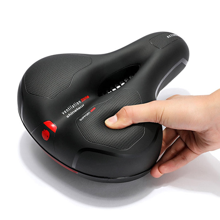 Fietszadel Met Geldemping Ergonomisch Comfort Zwart Voor Lange Ritten Ademend Waterdicht | Sansoti