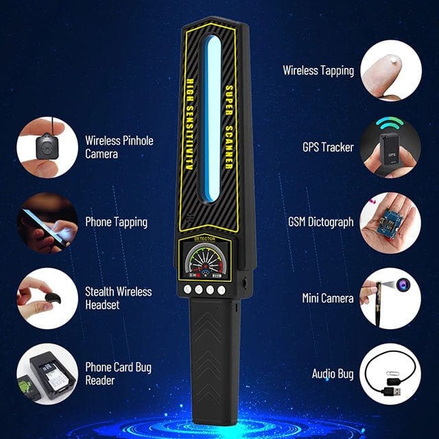Signal Detector for Hidden Cameras and GPS Trackers – Portable Security Device with RF Scanning | Sansoti