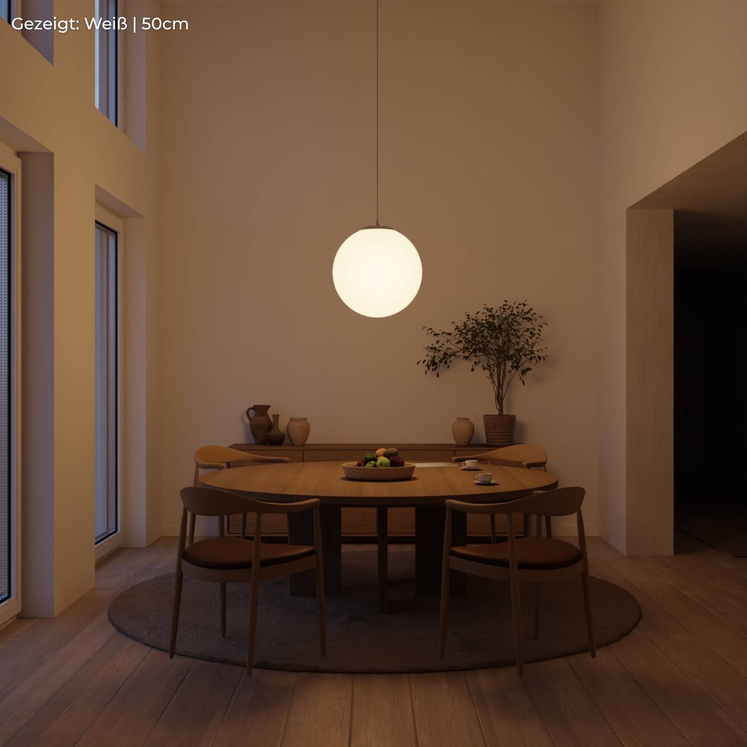 Minimalistische design hanglamp van opaalglas – Elvéra