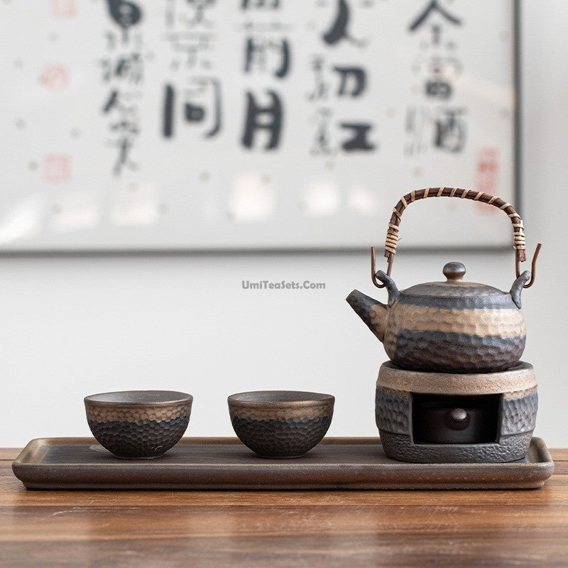 Wabi Sabi Japanisches Teeservice Keramik mit Tablett und Teewärmer | Restfield