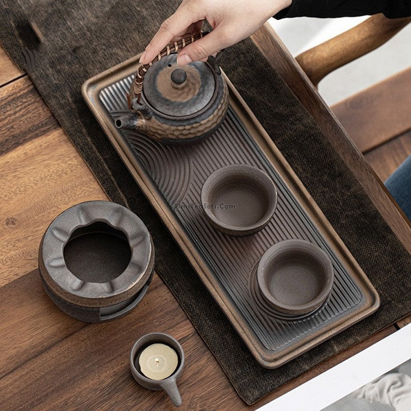 Wabi Sabi Japanisches Teeservice Keramik mit Tablett und Teewärmer | Restfield
